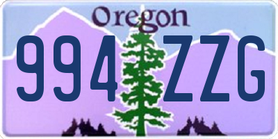 OR license plate 994ZZG