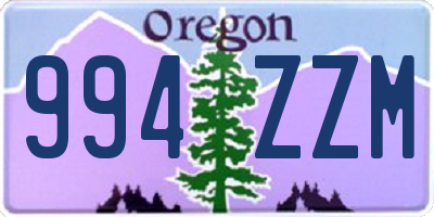 OR license plate 994ZZM