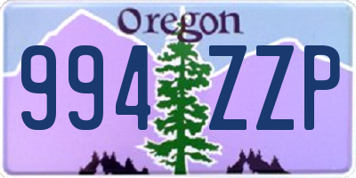 OR license plate 994ZZP