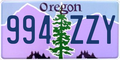 OR license plate 994ZZY