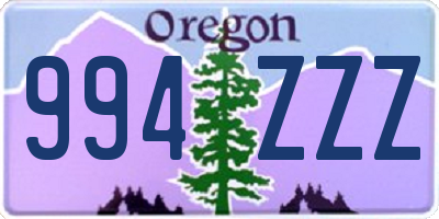 OR license plate 994ZZZ