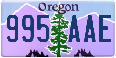 OR license plate 995AAE
