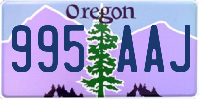 OR license plate 995AAJ