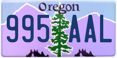 OR license plate 995AAL