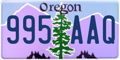 OR license plate 995AAQ