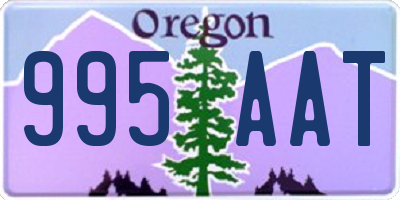 OR license plate 995AAT