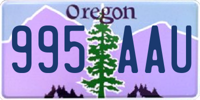 OR license plate 995AAU