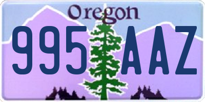 OR license plate 995AAZ