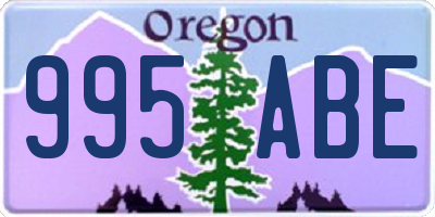 OR license plate 995ABE