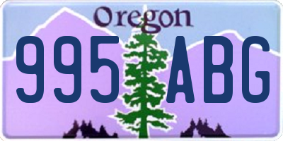 OR license plate 995ABG