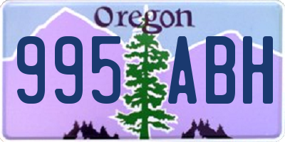 OR license plate 995ABH