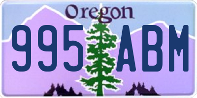 OR license plate 995ABM