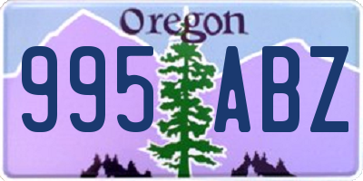 OR license plate 995ABZ