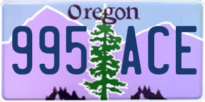 OR license plate 995ACE