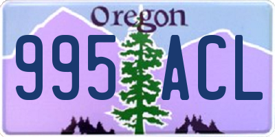 OR license plate 995ACL