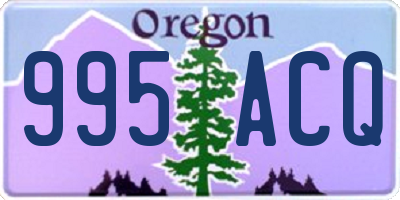 OR license plate 995ACQ