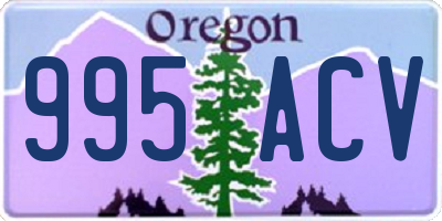 OR license plate 995ACV