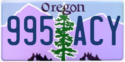 OR license plate 995ACY