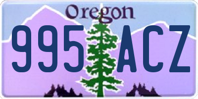 OR license plate 995ACZ