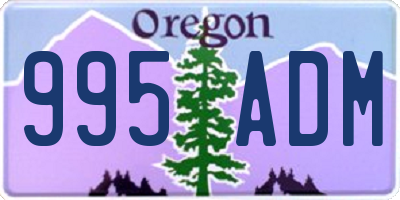 OR license plate 995ADM