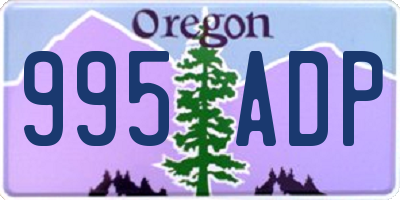 OR license plate 995ADP