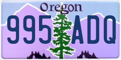OR license plate 995ADQ