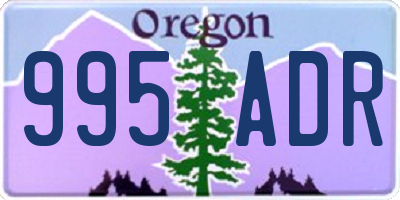 OR license plate 995ADR