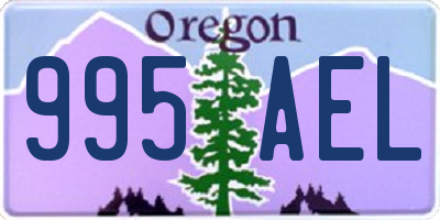 OR license plate 995AEL