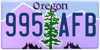 OR license plate 995AFB