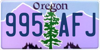 OR license plate 995AFJ
