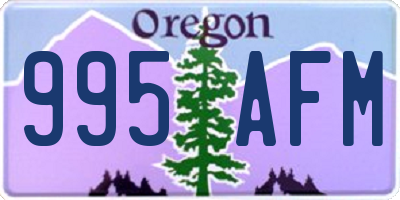OR license plate 995AFM