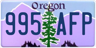 OR license plate 995AFP