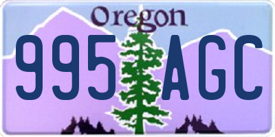 OR license plate 995AGC