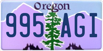 OR license plate 995AGI
