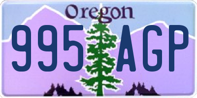 OR license plate 995AGP