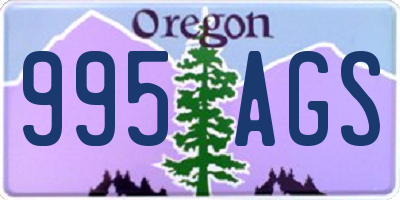 OR license plate 995AGS