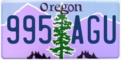 OR license plate 995AGU