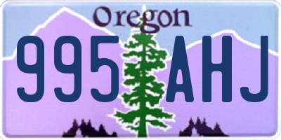 OR license plate 995AHJ