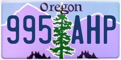 OR license plate 995AHP