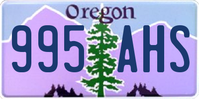 OR license plate 995AHS