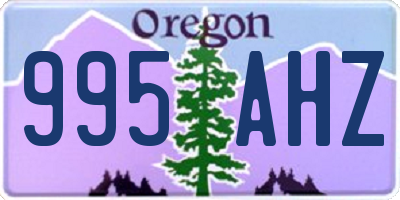 OR license plate 995AHZ