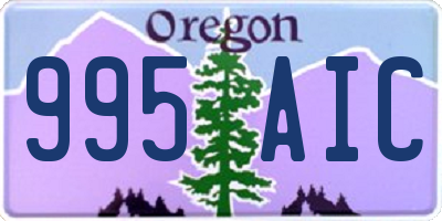 OR license plate 995AIC