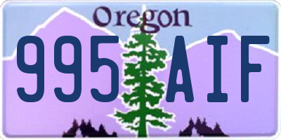 OR license plate 995AIF