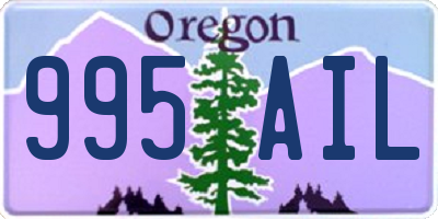 OR license plate 995AIL