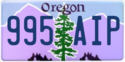 OR license plate 995AIP