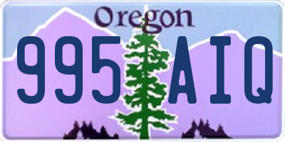 OR license plate 995AIQ