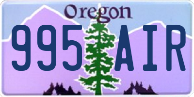 OR license plate 995AIR