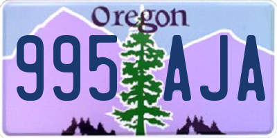 OR license plate 995AJA