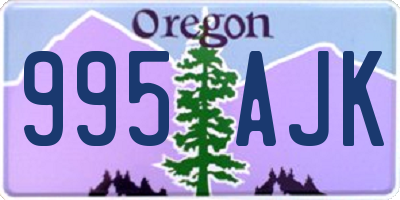 OR license plate 995AJK