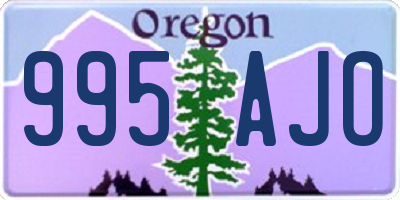 OR license plate 995AJO